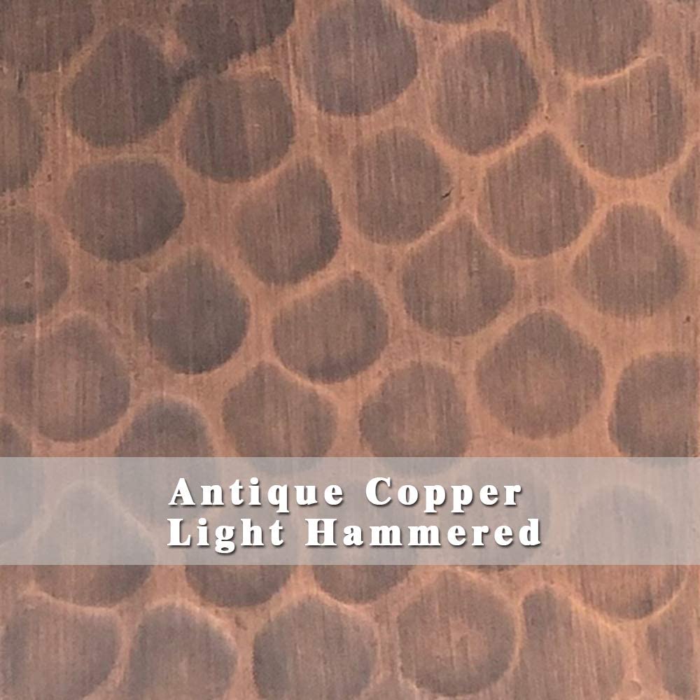 SINDA Light Hammered-Antique Copper, 16 Gauge Solid Under Cabinet Copper Hood with High Airflow Centifugal Blower and Baffle Filter and Lighting, 36"W x 24"H, Island Mount, H5LTRLCI3624 on Fridge.com