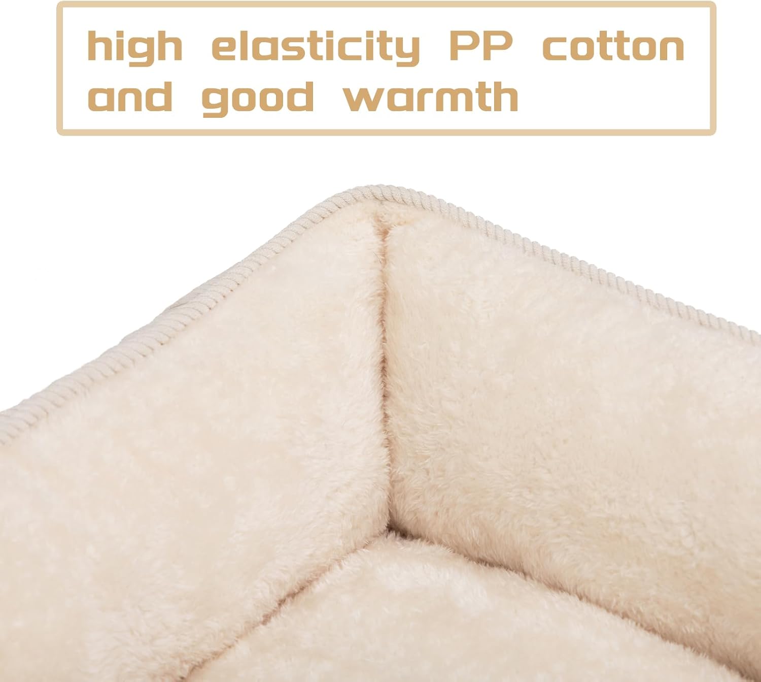 Hollypet Cat Bed Small Dog Bed Pet Bed for Cats and Puppy, Soft Pet Sleeping Bed Breathable Pet Cushion, Beige(55 * 45 * 15cm) 8 614pdo ij7L. AC SL1500