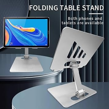 Coverzone Portable Foldable iPad Compatible Tablet Stand Angle Adjustable Holder iPad Air Compatible Square Base Premium Quality Folding Portable XK041