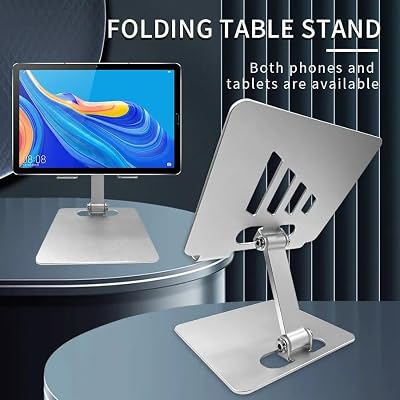 Coverzone Portable Foldable iPad Compatible Tablet Stand Angle Adjustable Holder iPad Air Compatible Square Base Premium Quality Folding Portable XK041