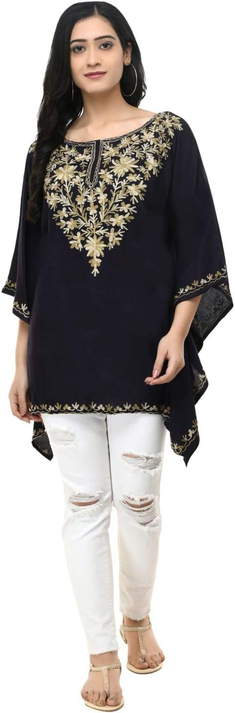 Women's Rayon White Kaftan Top