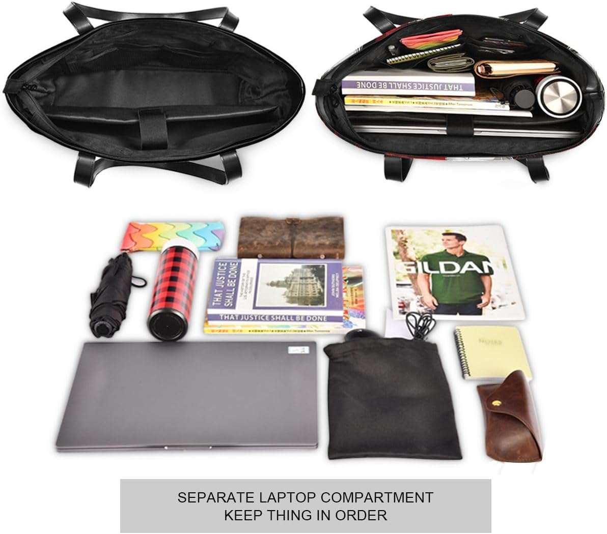 ALAZA Cheetah Leopard Laptop Tote Bag,Fits 15.6 Inch Laptop,Womens Lightweight Canvas Leather Tote Bag Shoulder Bag