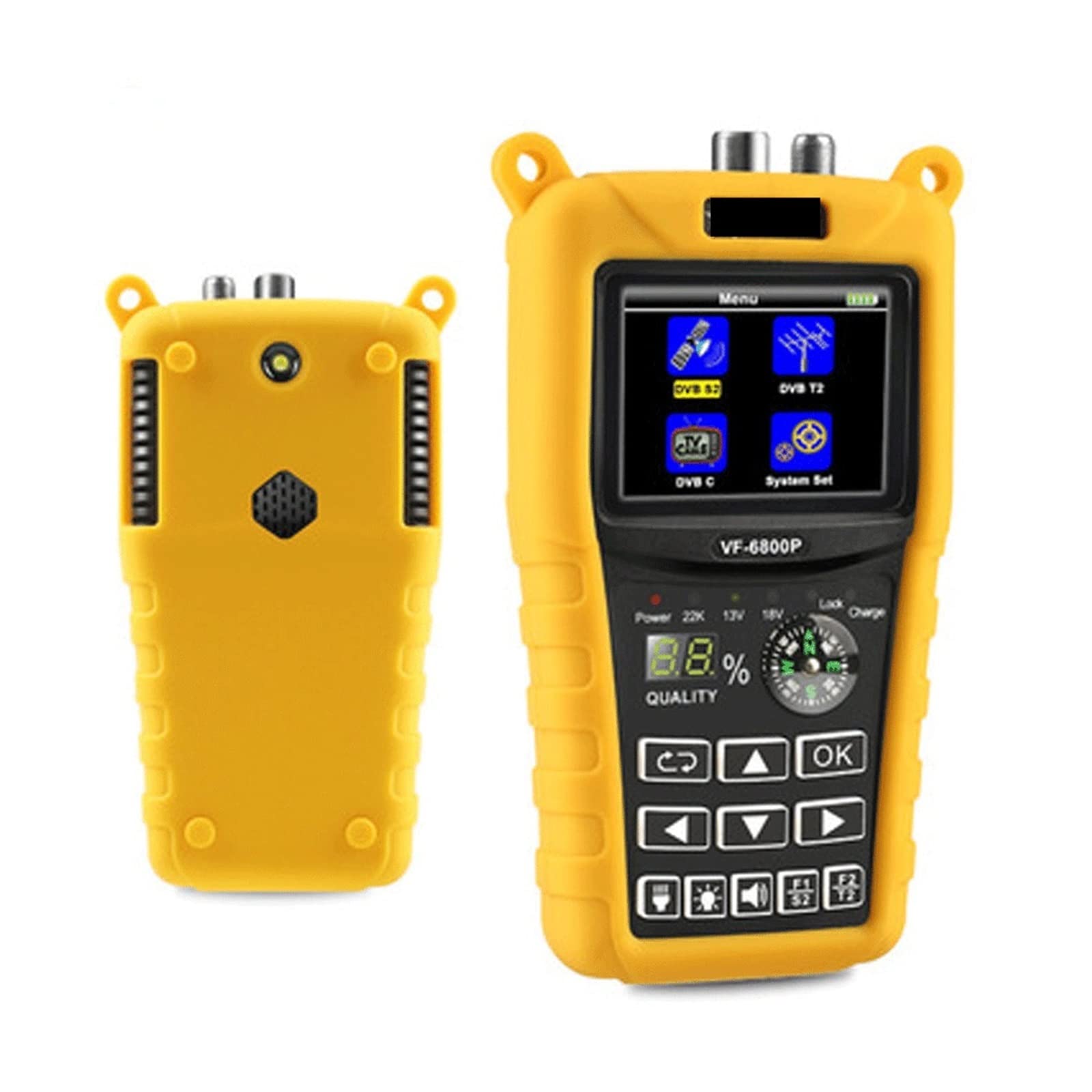 Satellite Finder DVB-T2/DVB S2/DVB C Sat Meter for La TV Satellitare Ricevitore DVB T2 Tuner Satfinder Digitale HD,Serie Pro