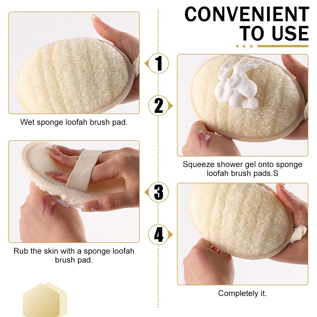 2 Pièces Épurateur Exfoliant pour Le Corps en Éponge de Luffa Naturel, Loofah Naturel, Éponge Luffa Organique, Eponge De Bain Naturelle, Loofah pour Femmes et Hommes