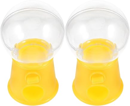 2pcs Mini Gumballs Machine Plastic Candy Dispenser