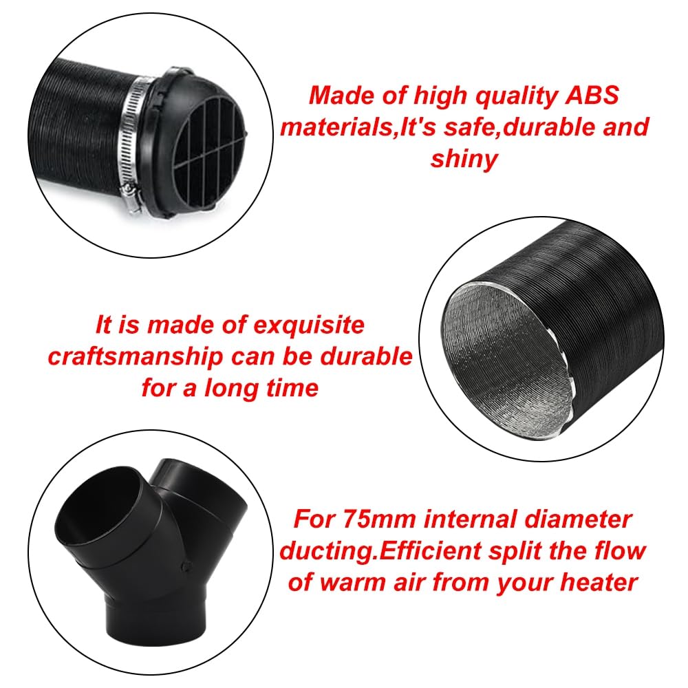 60mm Auto Luchtverwarmer Ducting Pijp Luchtventilatie L Stuk Elleboog Buigen Pijp Uitlaat Connector Voor Webasto Eberspaecher