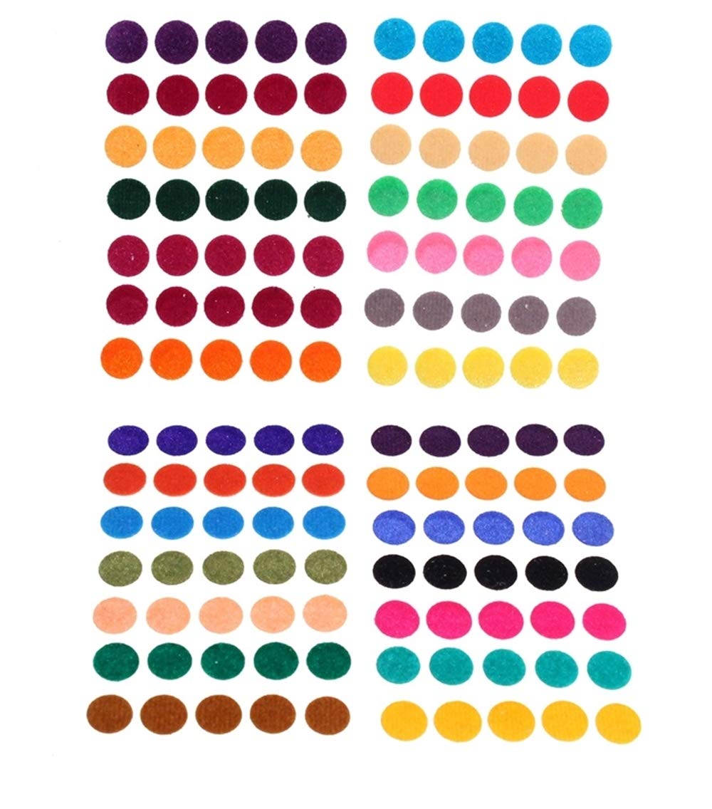 Glamorous Collection Bindis Round Velvet Plain 140 Plain Multicolor Colored 7.5 mm Round Bindis Face Stickers bindis