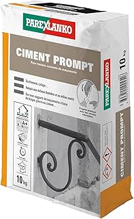 Parexlanko - Ciment Prompt - Gris - Confection de mortier à prise rapide - Tous supports de maçonnerie - Adapté en milieux humide et marin - 10kg