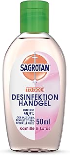 Sagrotan Hand-Desinfektionsgel Kamille & Lotus Desinfektionsmittel für die Hände in handlicher Reisegröße – 1 x 50 ml anti...