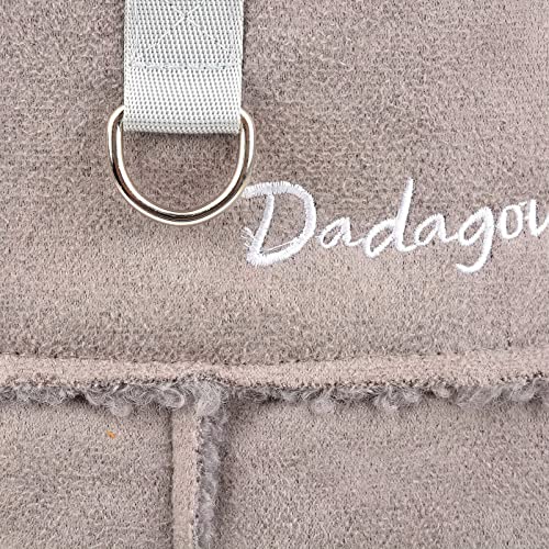 SMALLLEE_LUCKY_STORE Haustier-Wildlederjacke Fleece gefüttert, Wintermantel mit D-Ring für kleine Hunde Katzen Welpen, Chihuahua Yorkie warme Kleidung für kaltes Wetter, Grau, S