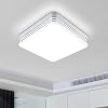 VIPMOON 18W Led Ceiling Light Square Silver Edge Ceiling Light 6500K Ceiling Light Cold White Energy Efficient Ceiling Lamp for Barthroom Kitchen Office Balcony Children's Room Hallway [Energy Class E]