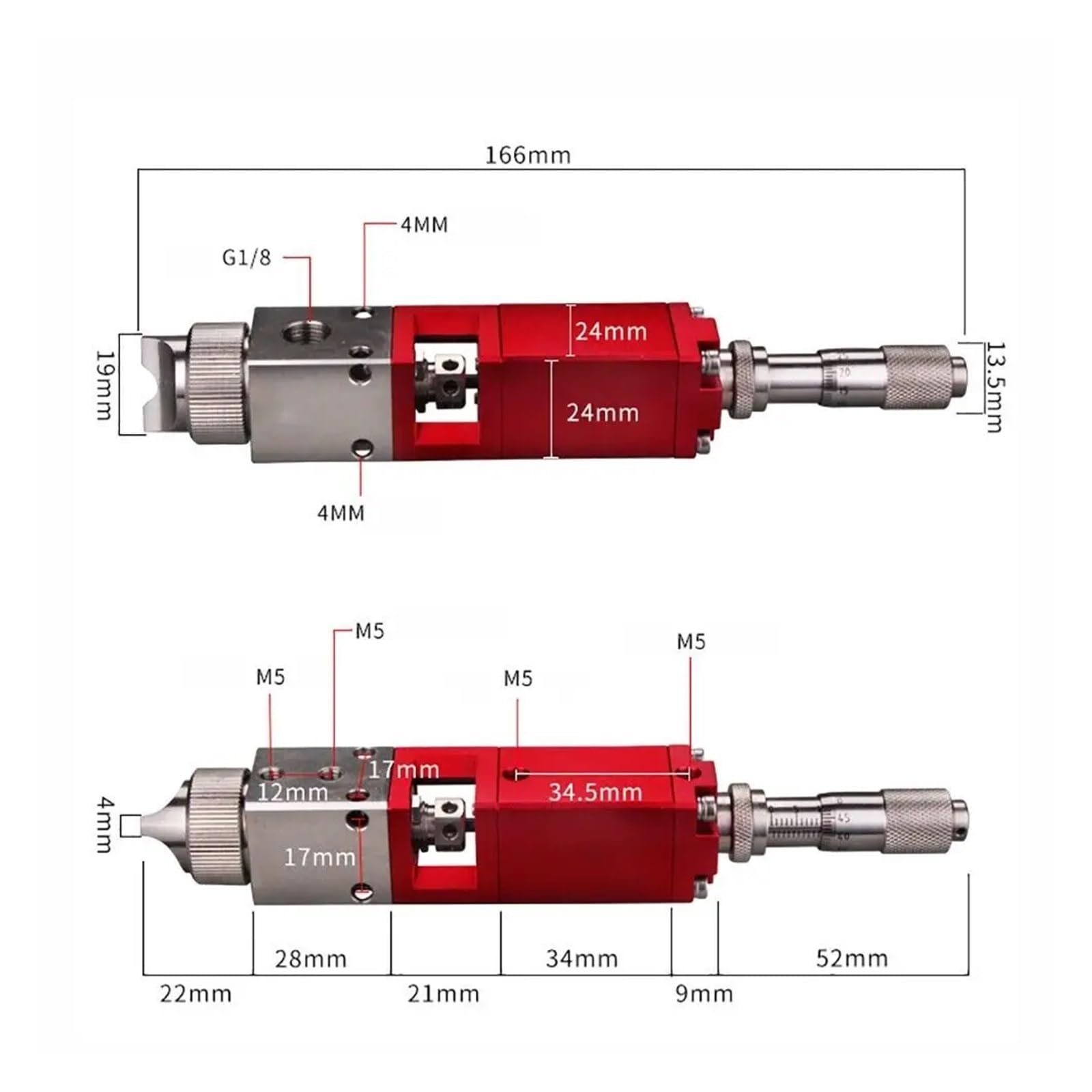 Valvola di spruzzo Valvola di erogazione di atomizzazione del Liquido Valvola di spruzzatura pneumatica Regolabile for Colla e Vernice MY-3811