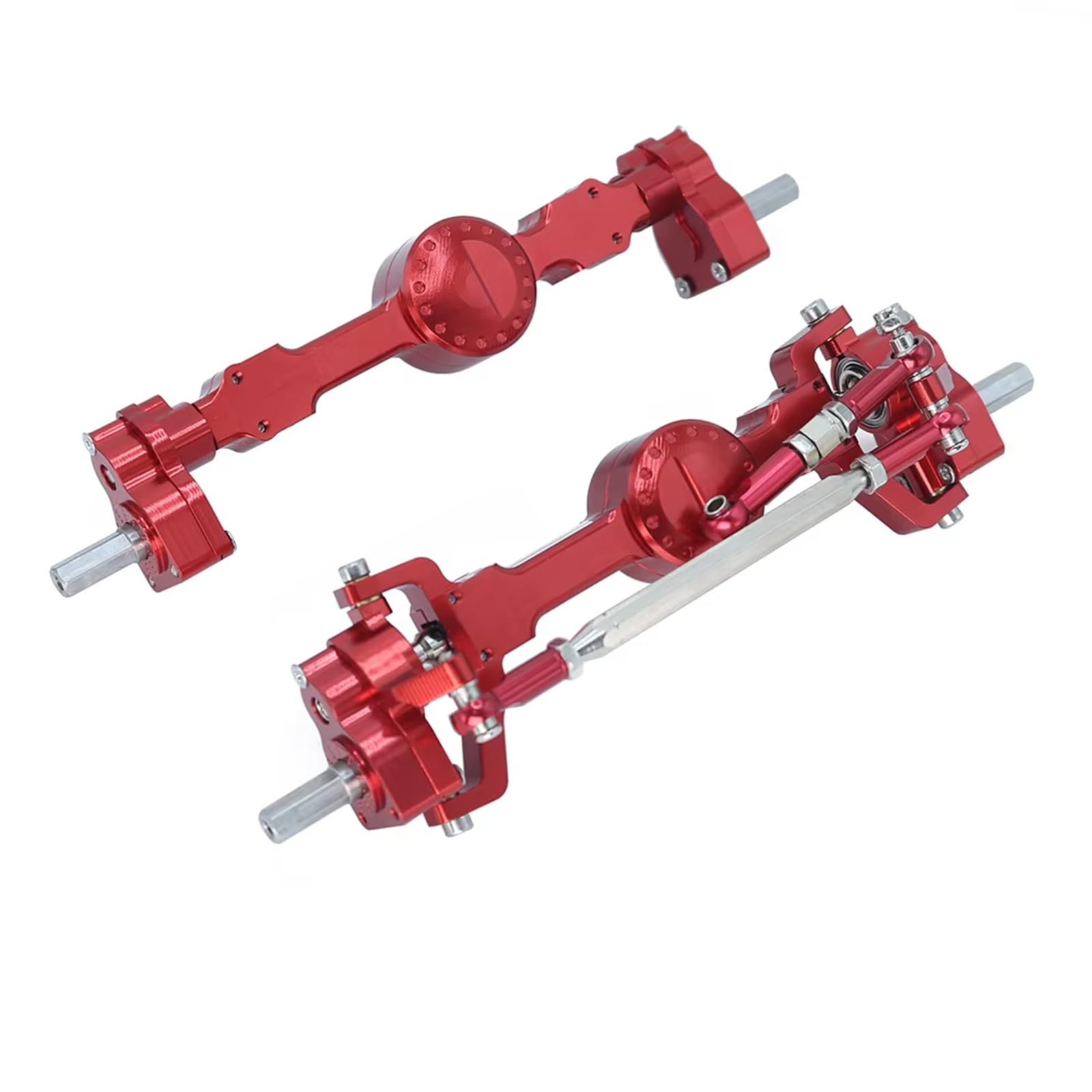 Set Anteriori Posteriori RC Per MN Per Mn99S MND90 D91 Per MN78 Per MN168 1/12 RC Car Upgrade Parts Set Di Assali A Portale Anteriori E Posteriori In Metallo CNC