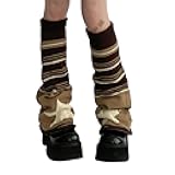 Y2K Leg Warmers for Women Girls - Fashion Cute Warm Knit Legwarmers for Halloween Customes for Lolita Gothic 70s 80s
