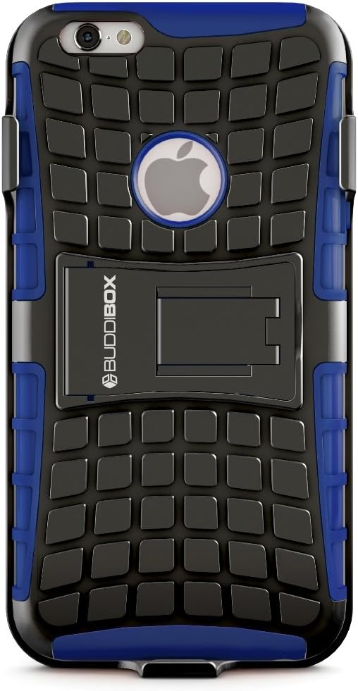 iPhone 6s Case, BUDDIBOX [Wave Belt Series] Slim Belt Clip Holster Rugged Durable Protective Case with Kickstand for Apple iPhone 6 and 6s, (Blue)