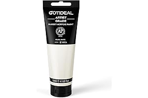 GOTIDEAL Metallic Acrylic Paint Pearl White - Premium Quality for Canvas, Wood,...
