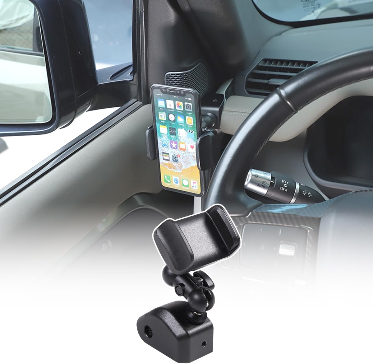 Alumium Alloy Dashboard Side Mobile Phone Holder Trim Compatible with Land Rover Defender 90 110 130 2020-2024 Car Central Control Car Phone Mount (Style A, Left)