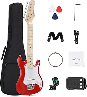 Umelody UST-70 Kids Electric Guitar Beginner Kit with Amp, Ideal First Guitar for Starter, Lightweight 30 Inch Guitar for ...