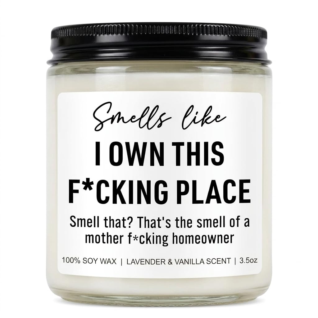 Smells Like I Own This Place Candle, New Home Gifts, Funny Housewarming Gifts, New Home Candle First Apartment Essentials for Women, Men, Couple, New Homeowner