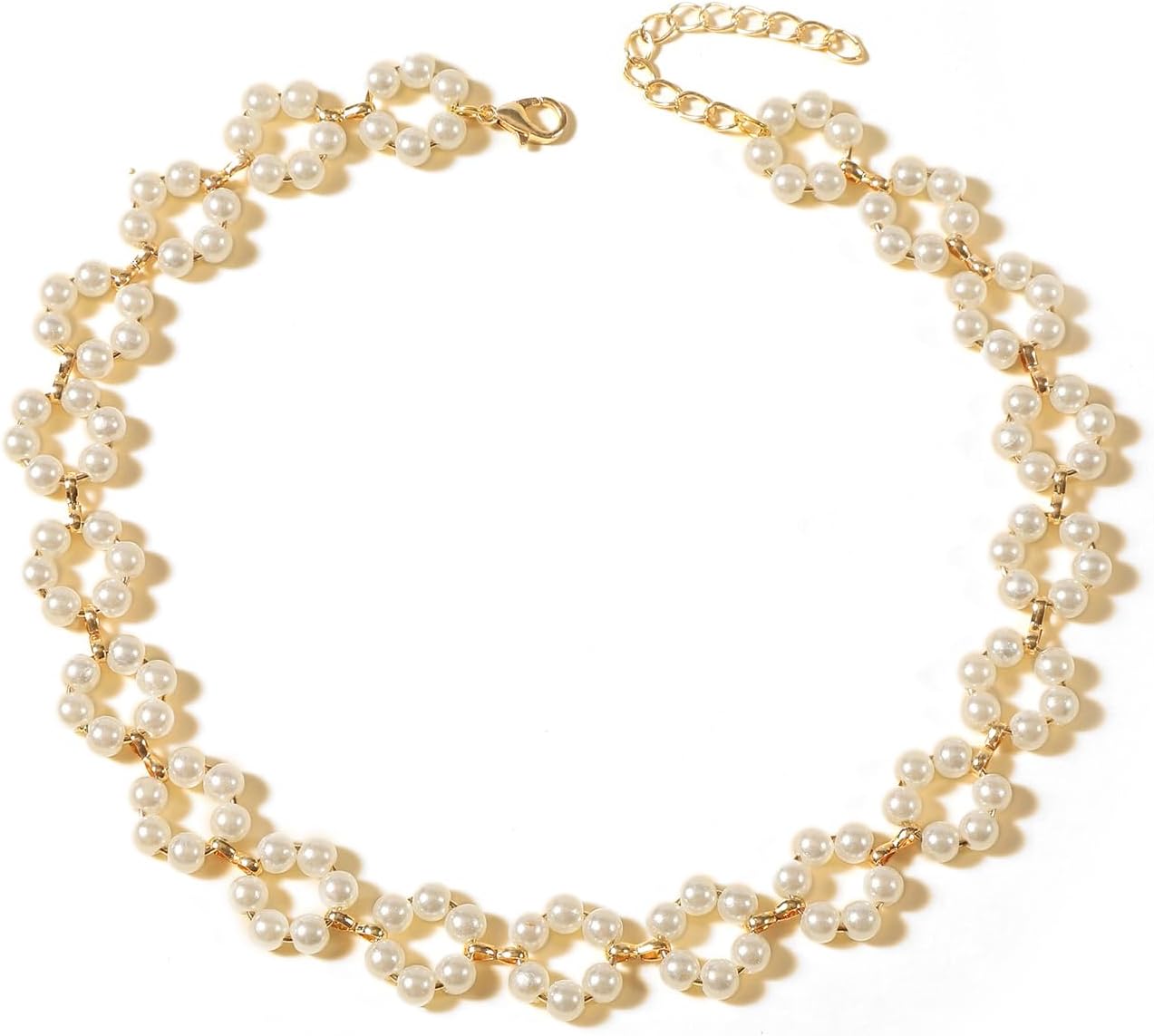 Latest Stylish Pearl Chain Pendant Choker Necklace for Women and Girls