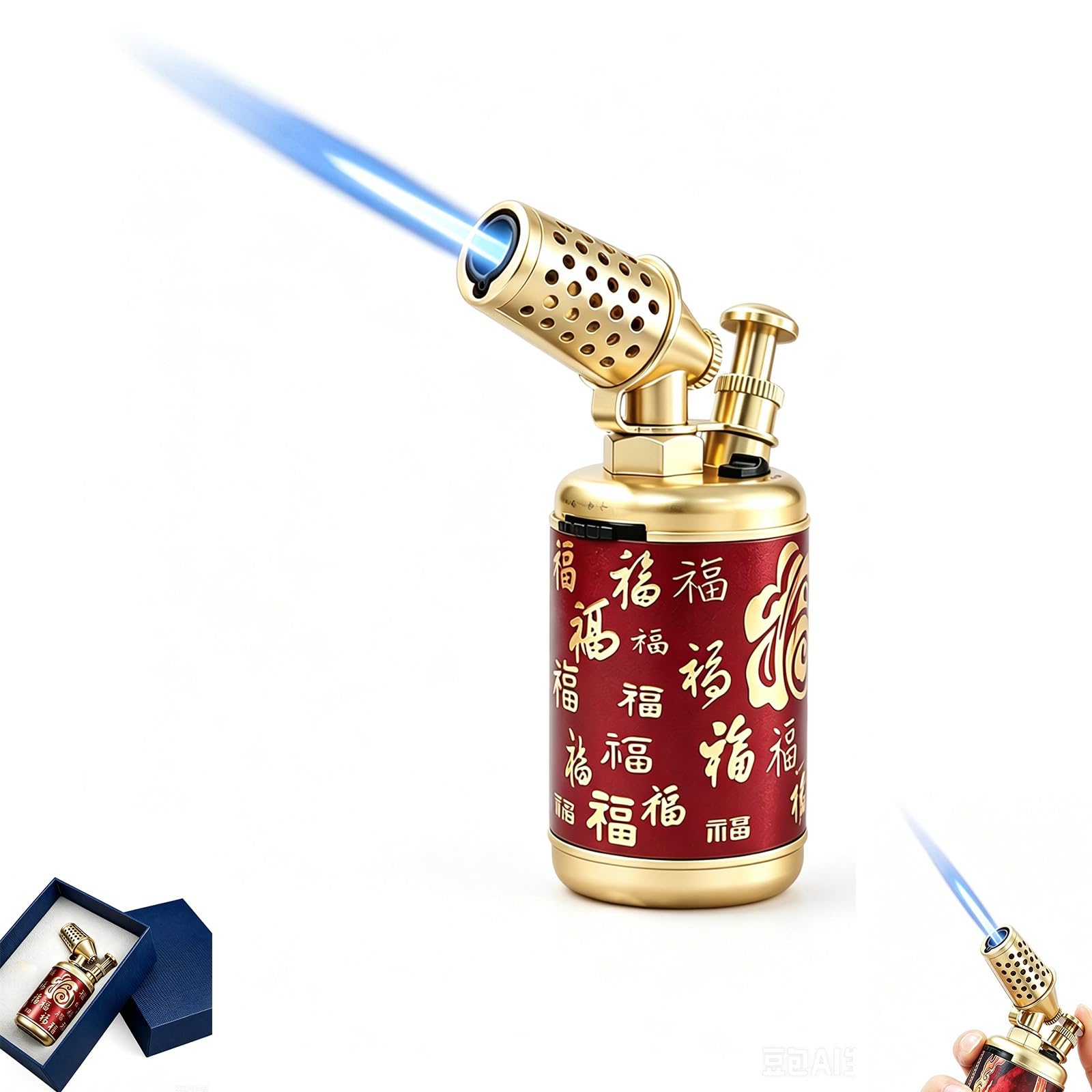 JHCYDM Large capacity torch lighter, windproof butane lighter