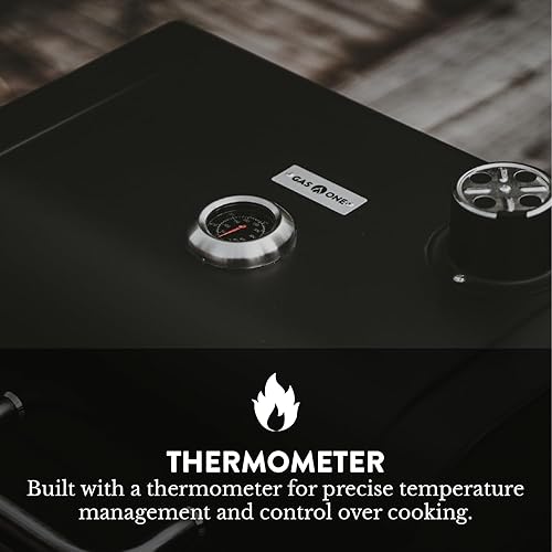 Miniatura 6 de GasOne - Parrilla de barbacoa portátil de mesa, 18 pulgadas, 2 niveles, asas laterales y tapa, parrilla compacta de carbón para picnic y portón