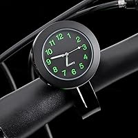 Vista 8 de Reloj de motocicleta con esfera luminosa para manillar de 7/8, resistente al agua, reloj de manillar de bicicleta de choque de cuarzo