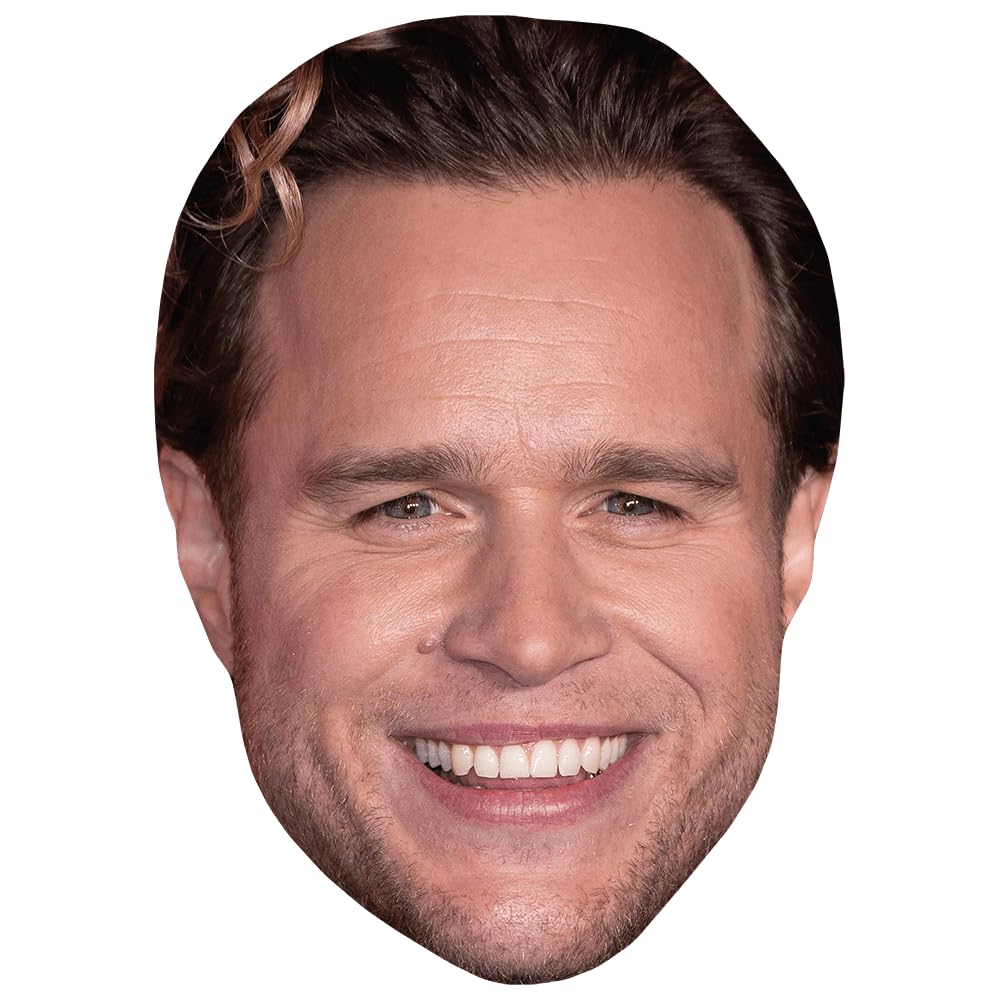 Olly MURS (Stubble) Celebrity Mask, Flat Card Face, Fancy Dress Mask