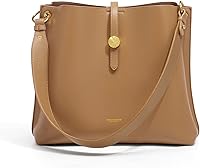 Cnoles Genuine Leather Tote Bag for Women - Designer Top Handle Shoulder Satchel Purse with Adjustable Strap