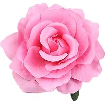 Lovefairy Beautiful Rose Flower Hair Clip Pin up Flower Brooch For Party Travel Festivals Green Pack of 1