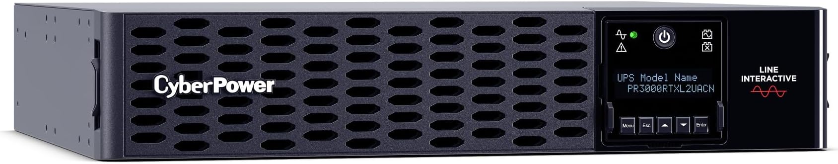 CyberPower PR3000RTXL2UACN Smart App Sinewave UPS System, 3000VA/3000W, 9 Outlets, 2U Rack/Tower, RMCARD205 Pre-Installed, EBM Option, Built-in Cloud Monitoring, UL Certified