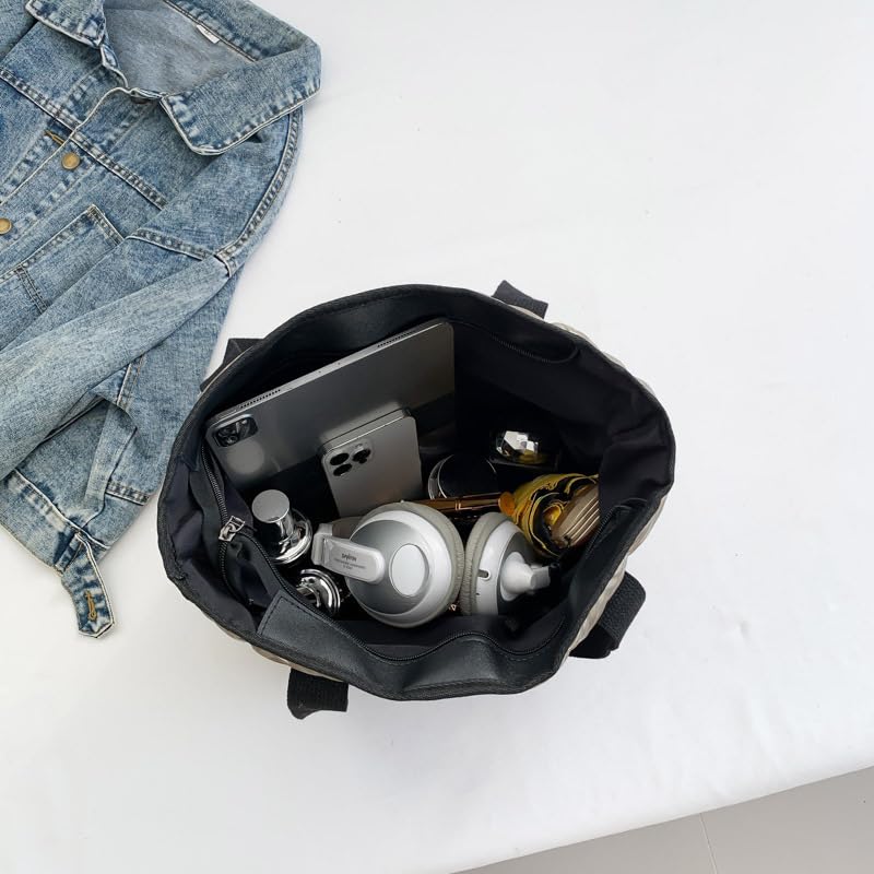 Bolsa Tote Acolchada SMAROICE Negra con Cierre miniatura 3