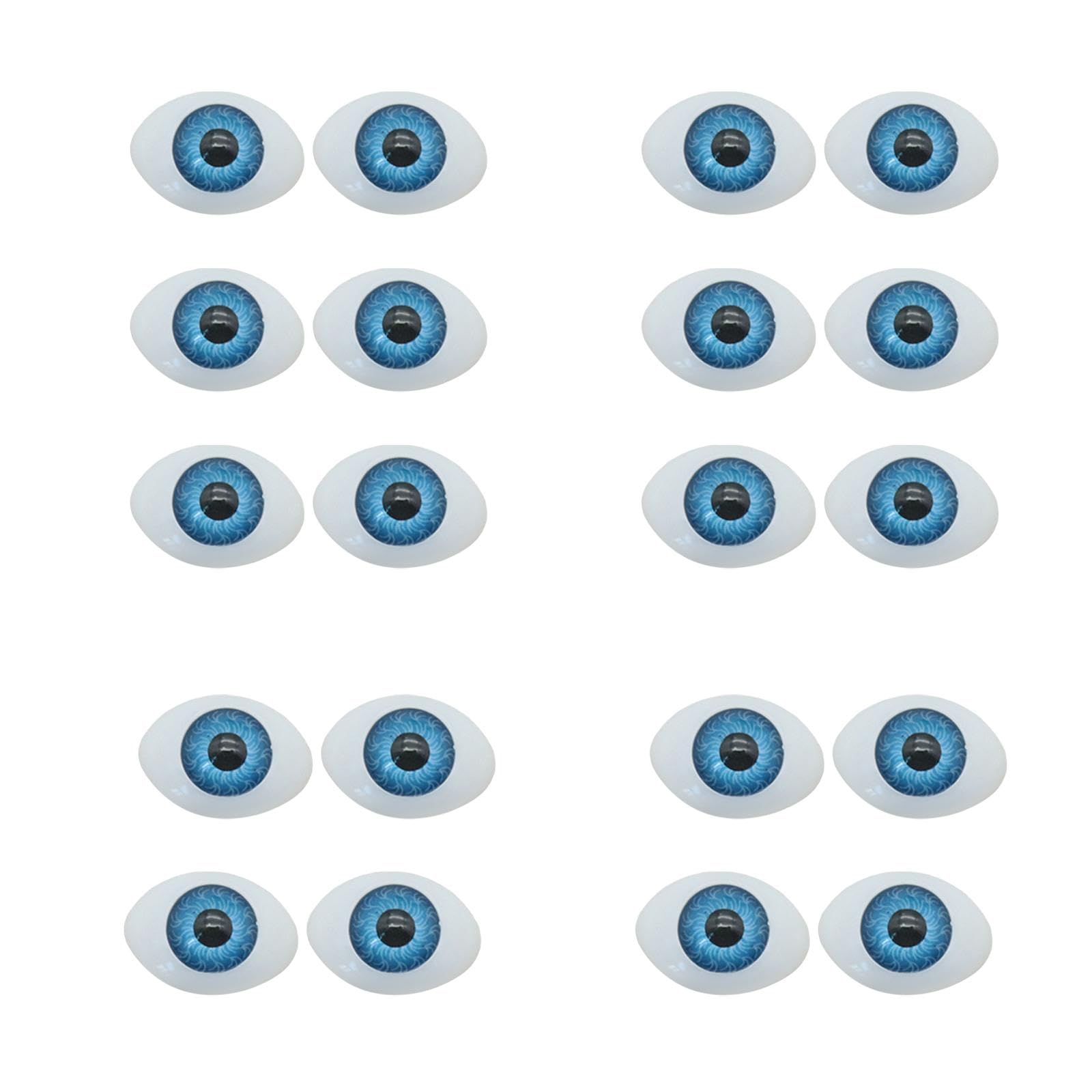 10 Pairs 11x14mm Doll Simulated Eyes Kit for Animal Stuffed Toys Blue