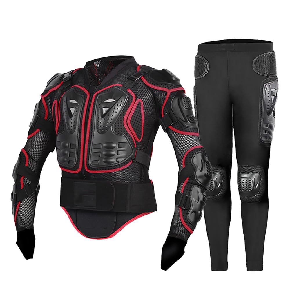 Veste Armure Moto Costume Blouson Motard Pantalon de Motocross Équipement de Protection pour Scooter VTT Enduro