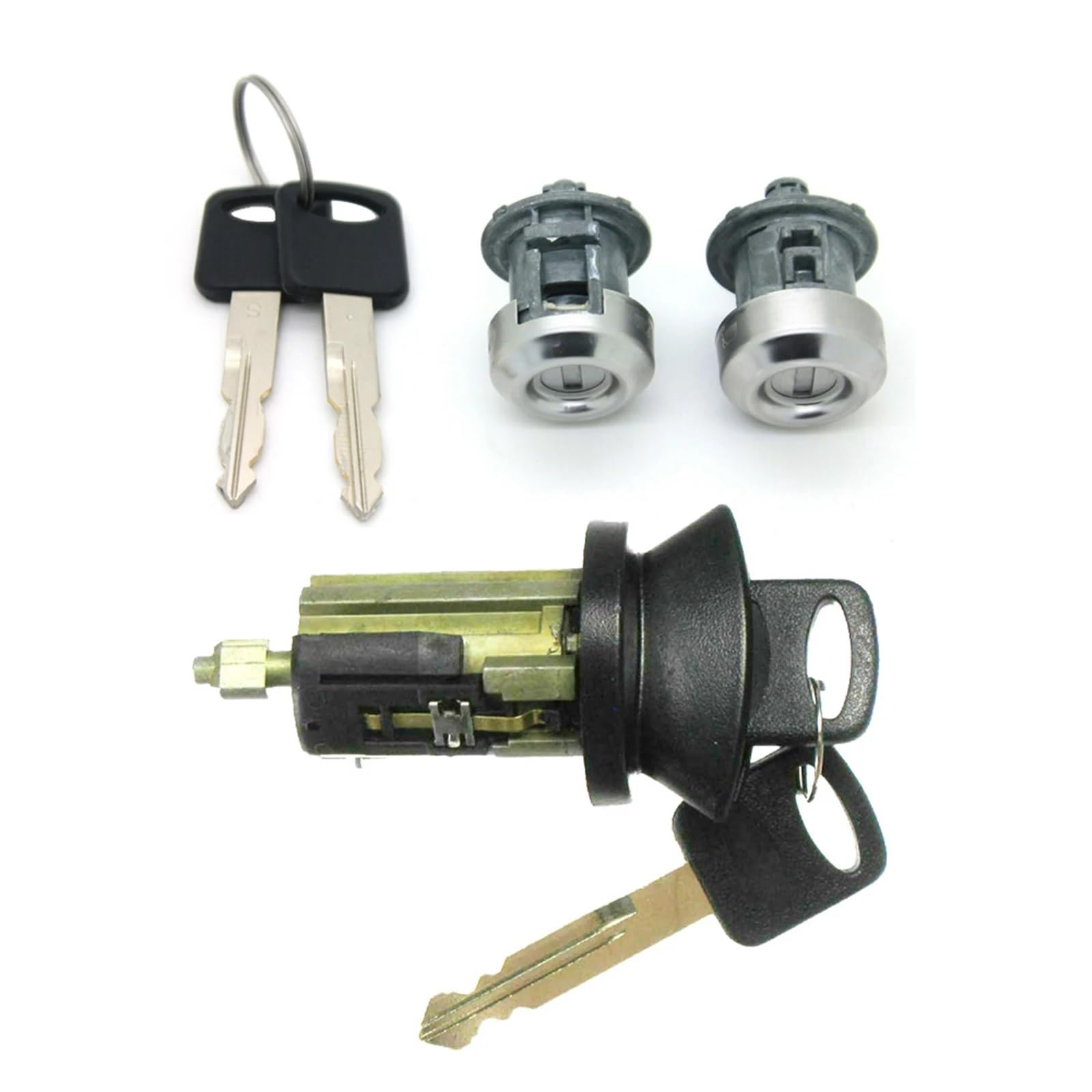 Interruttore Accensione Avviamento 3 STÜCKE Zündschloss Schließzylinder Paar (2) Türschloss Zylinder W/2 Logo Schlüssel Fit Für Ford F-250 Super Duty 2005-2007