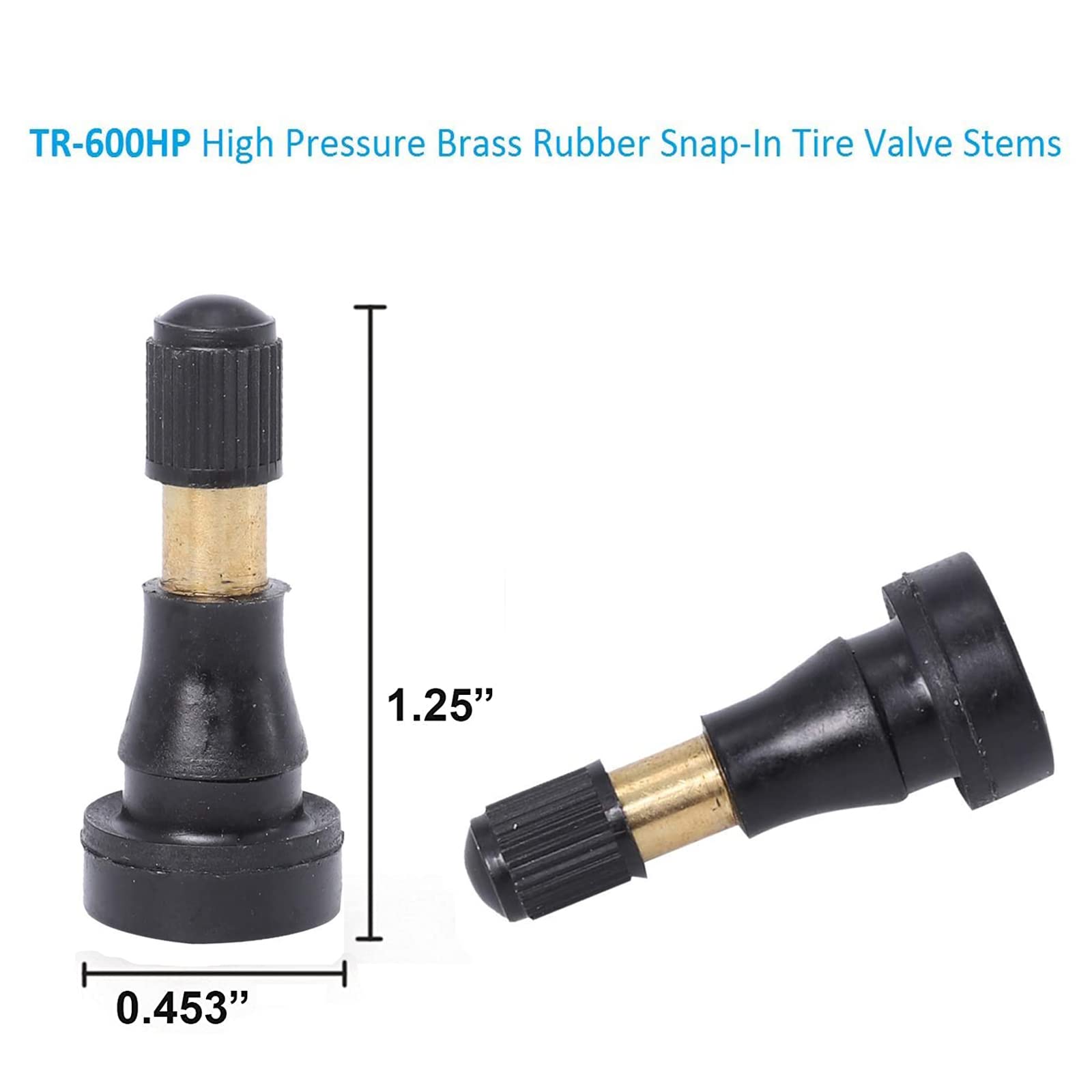 TR-600HP Lot de 50 tiges de valve de roue haute pression