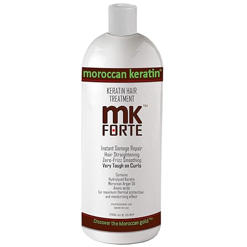 FORTE - Tratamiento de queratina brasileña para alisar el cabello, 33.8 fl oz, complejo global para todo tipo de cabello, grueso, rizado, africano,