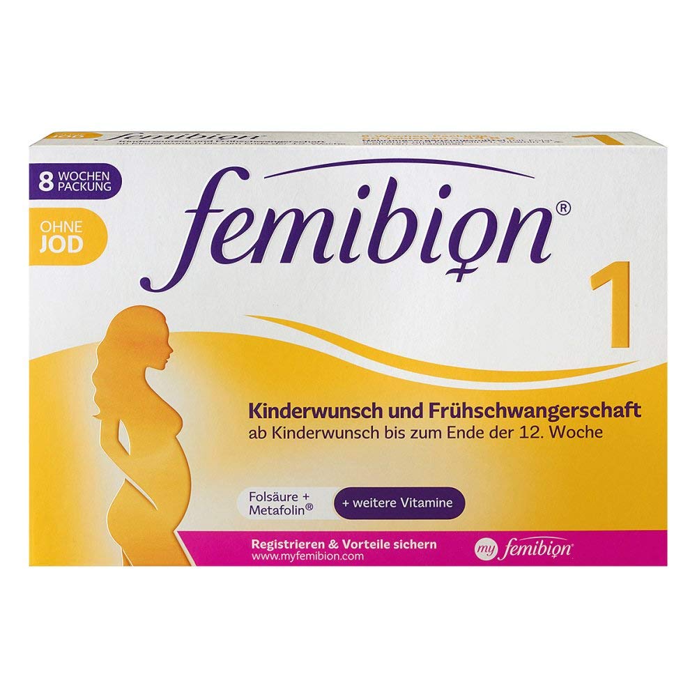 Femibion 1 Kinderwunsch+frühschwangers.o.jod Tabletten 60 stk
