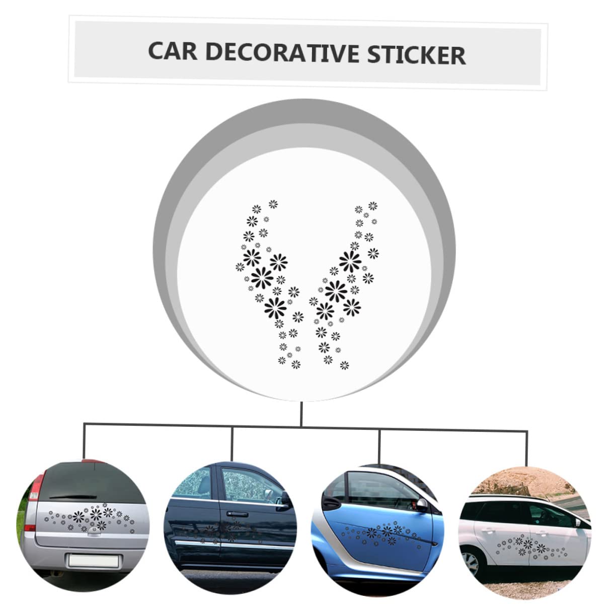 iplusmile 3sätze Auto Dekorationsaufkleber Stilvolle Pvc Karosserie Sticker Für Einzigartige Fahrzeuggestaltung Wasserfest Und Einfach Zu Entfernen Geeignet Für Und Fenster