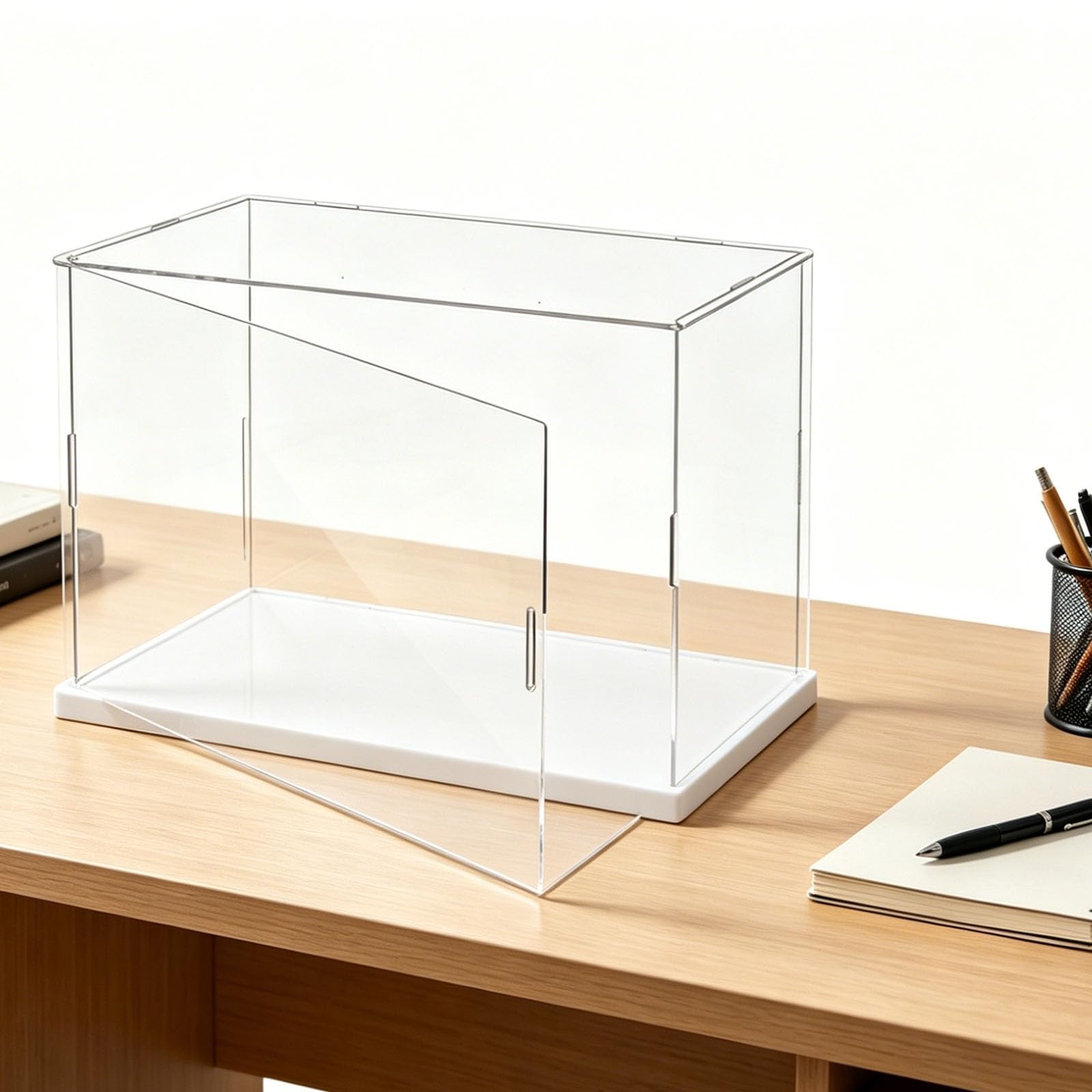 Dustproof Protection Acrylic Showcase for Figure Model, Large Detachable Display Cases with Open Door, Countertop Box/ Storage Bin Easy Assemble(50x50x50cm/20x20x20in)