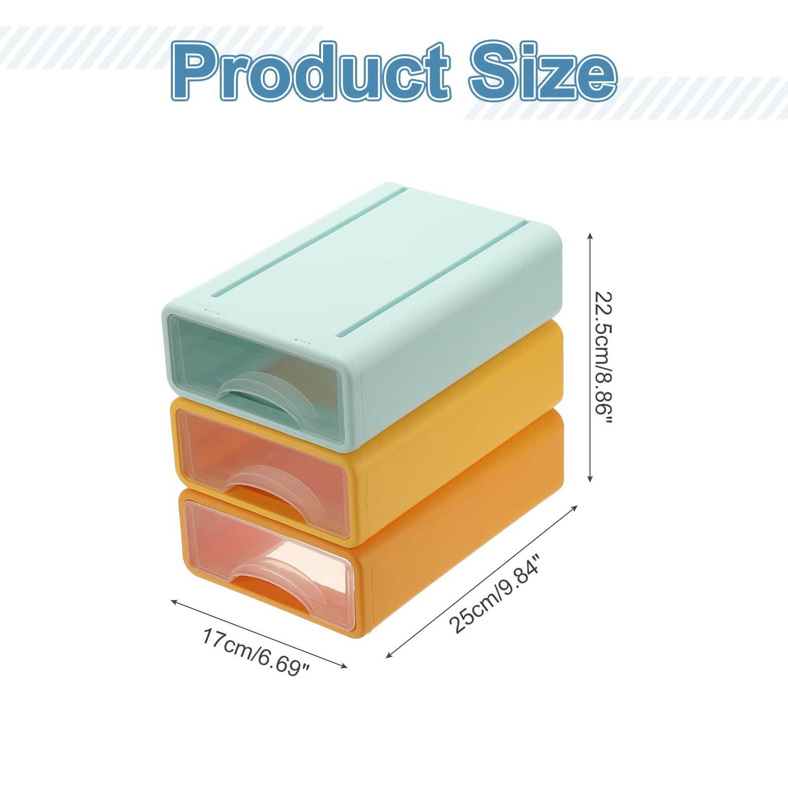 PATIKIL Small Stackable Storage Drawers - Image 3
