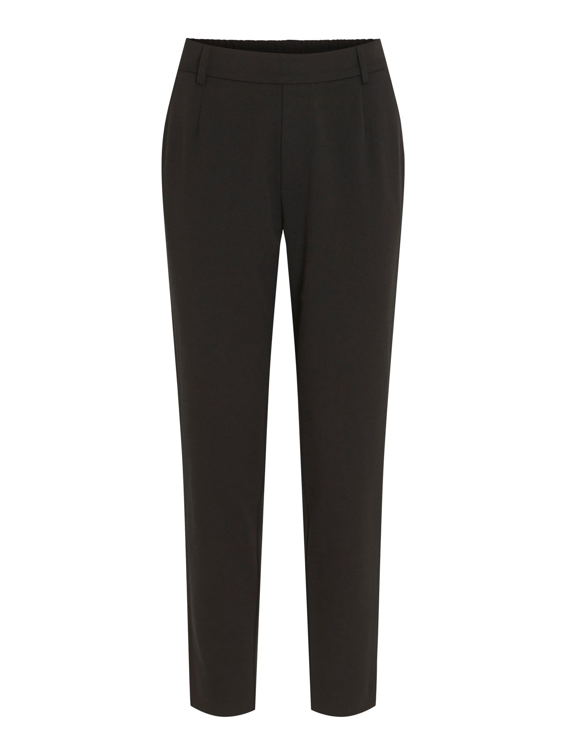 Vila Female High Waist Trousers Slim Fit, Black, 10