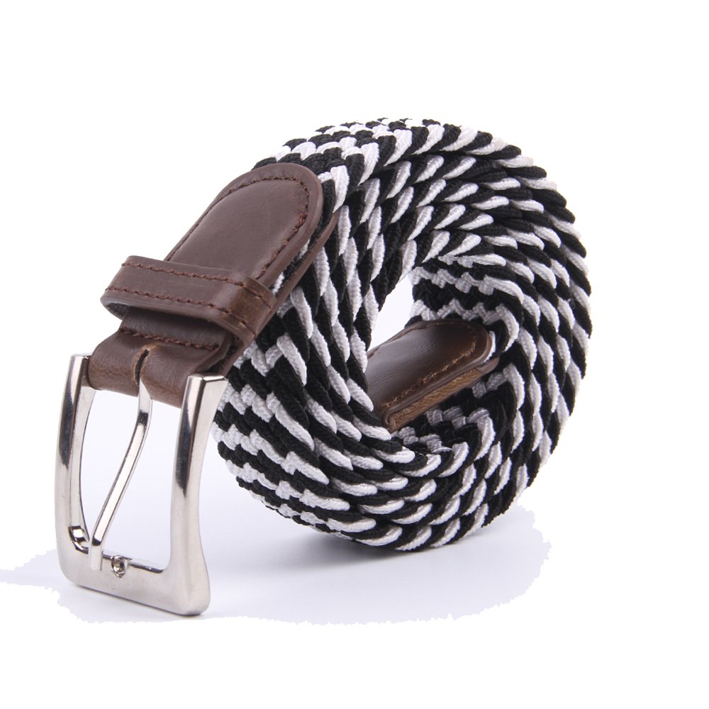 Gelante Canvas Elastic Fabric Woven Stretch Multicolored Braided Belts