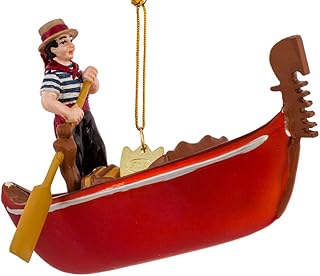 Noble Gems Kurt Adler 5-Inch Glass Gondola Ornament for Christmas