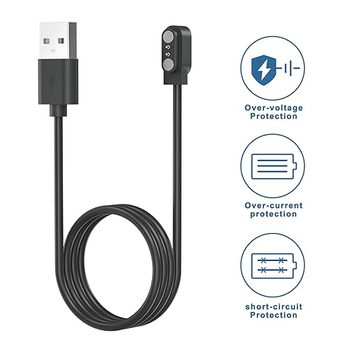 Miniatura 5 de Meliya VeryFit - Cable de carga magnético de 2 pines para reloj inteligente Veryfit IDW13, IDW19, IDW15, ID208, ID208 Plus, ID208BT, ID207, ID205L