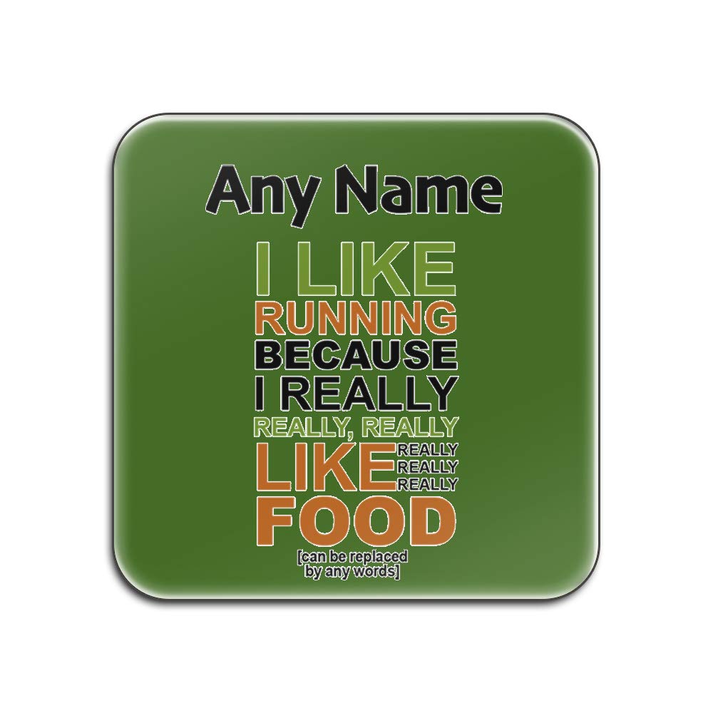 Sous-verres anti-taches carrés brillants personnalisables pour table en bois