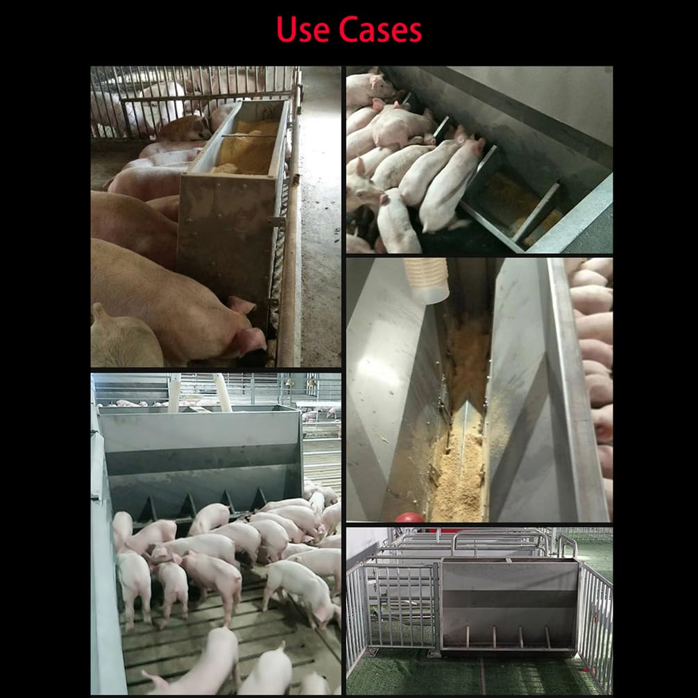 Mangiatoie in Acciaio Inossidabile A Una O Due Facciate Feeder Suini Mangiatoia A Due Facciate per Suini Alimentatore Suinetti Attrezzature per L'allevamento Suino,Argento,L125*H90*W74