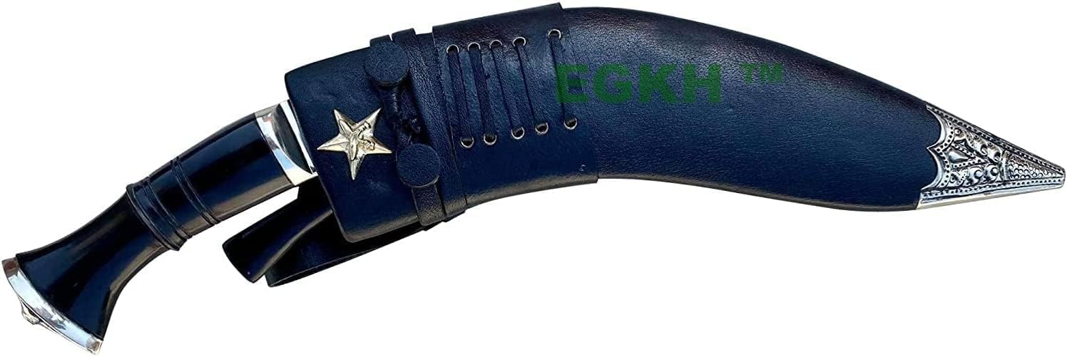 Kukri Manufacture - 11" BSI Historical Khukuri - Traditional Hand Forged Full Tang Sharpen Blade - EGKH Outdoor Knives - Balance water tempered - High Carbon Steel