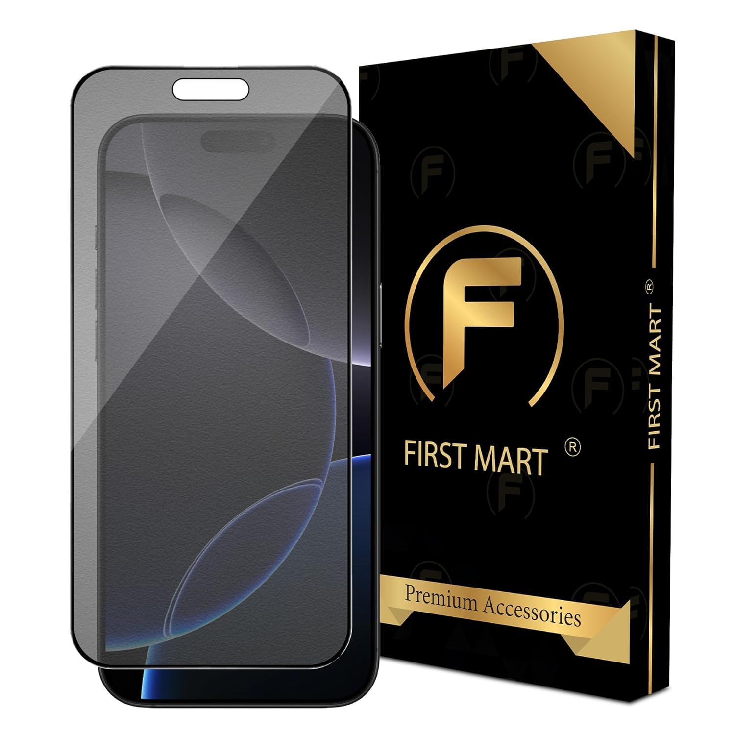 FIRST MART Military-Grade Anti Spy Matte Privacy Tempered Glass Screen Protector for iPhone 16 and iPhone 15 (6.1 Inch) With Installation Kit | Edge to Edge Coverage | Black FIRST MART Military-Grade Anti Spy Matte Privacy Tempered Glass Screen Protector for iPhone 16 and iPhone 15 (6.1 Inch) With Installation Kit | Edge to Edge Coverage | Black
