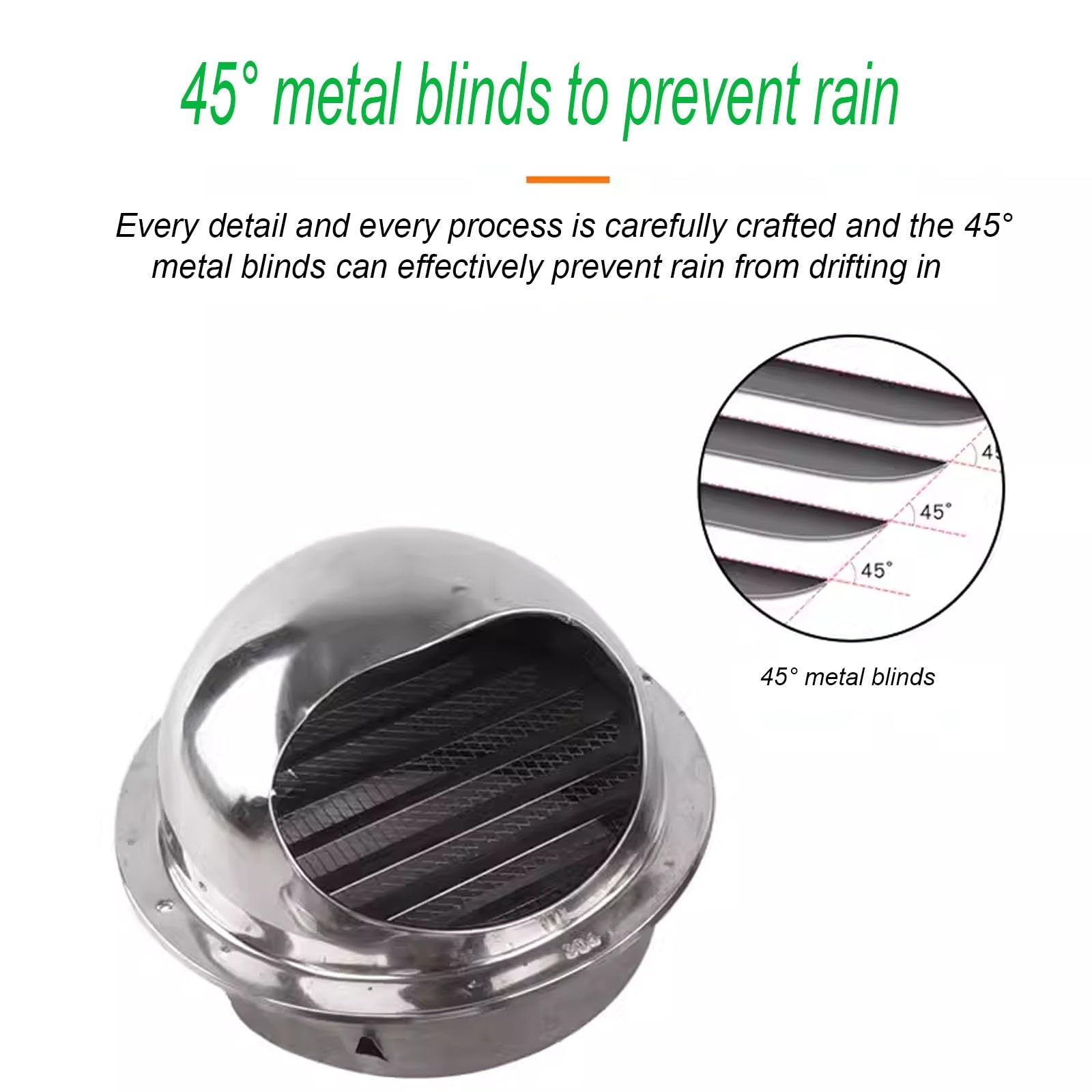 Rejilla De Ventilación para Chimenea Rejilla De Ventilación para Chimenea Rejilla De Ventilación De Acero Inoxidable con Pantalla Incorporada, Adecuada para APA(D-11.8)
